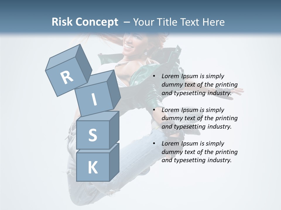 Pose Fitness Woman PowerPoint Template