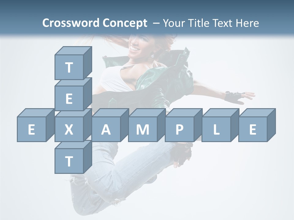 Pose Fitness Woman PowerPoint Template