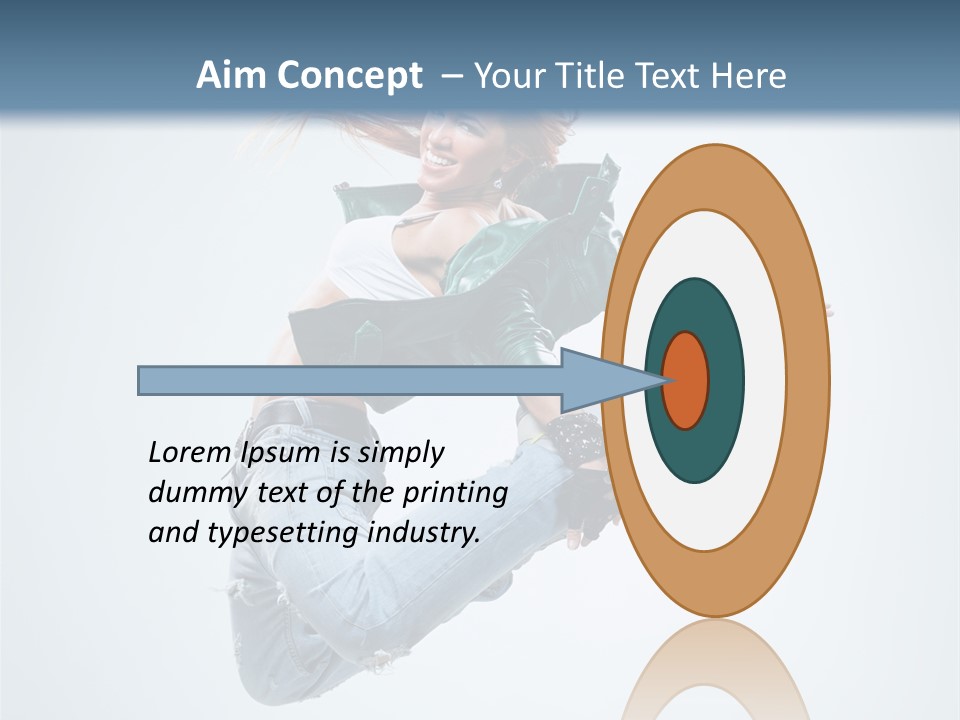 Pose Fitness Woman PowerPoint Template