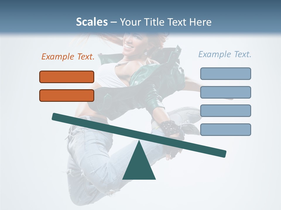 Pose Fitness Woman PowerPoint Template