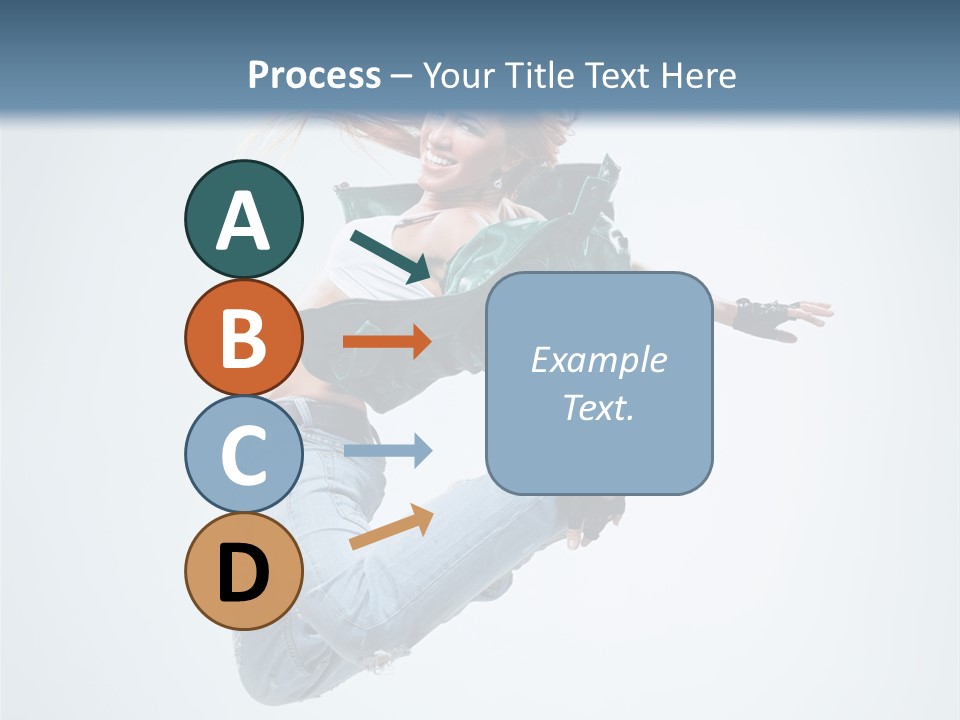 Pose Fitness Woman PowerPoint Template