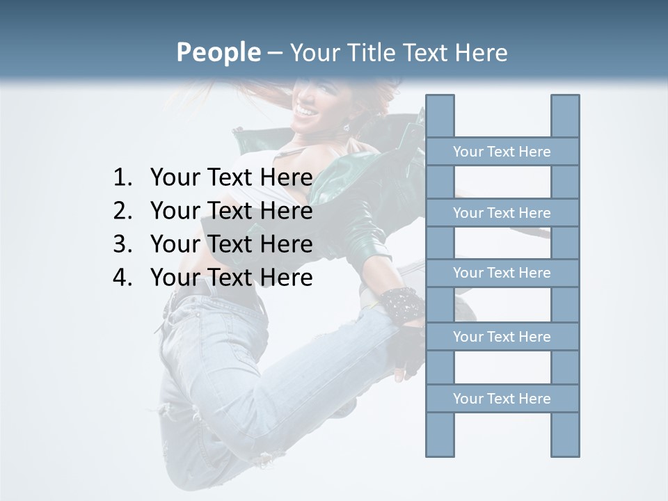 Pose Fitness Woman PowerPoint Template