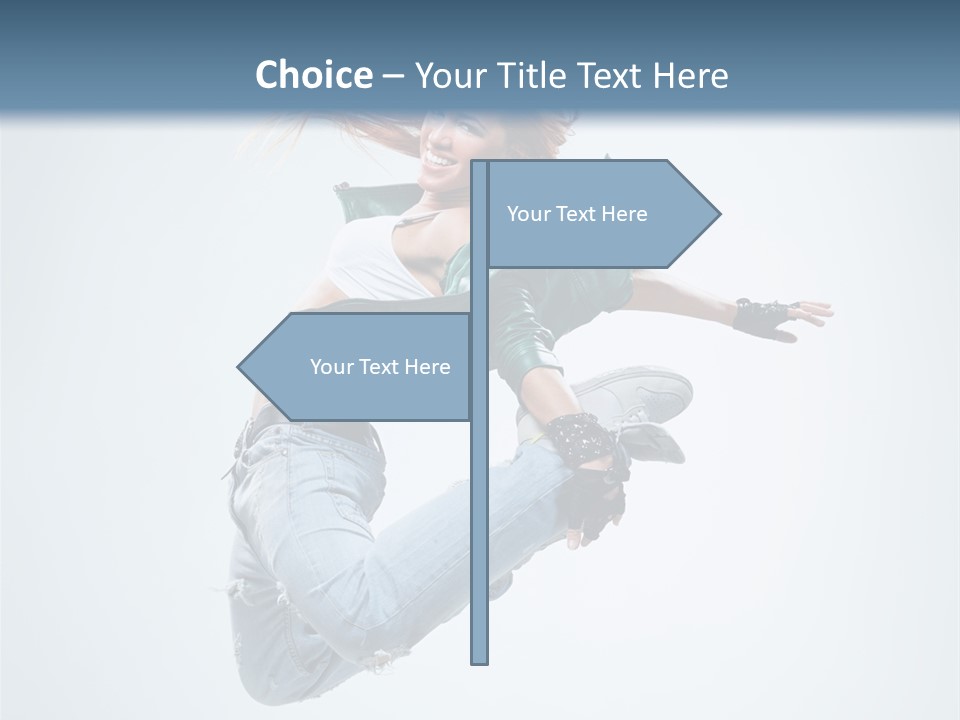 Pose Fitness Woman PowerPoint Template