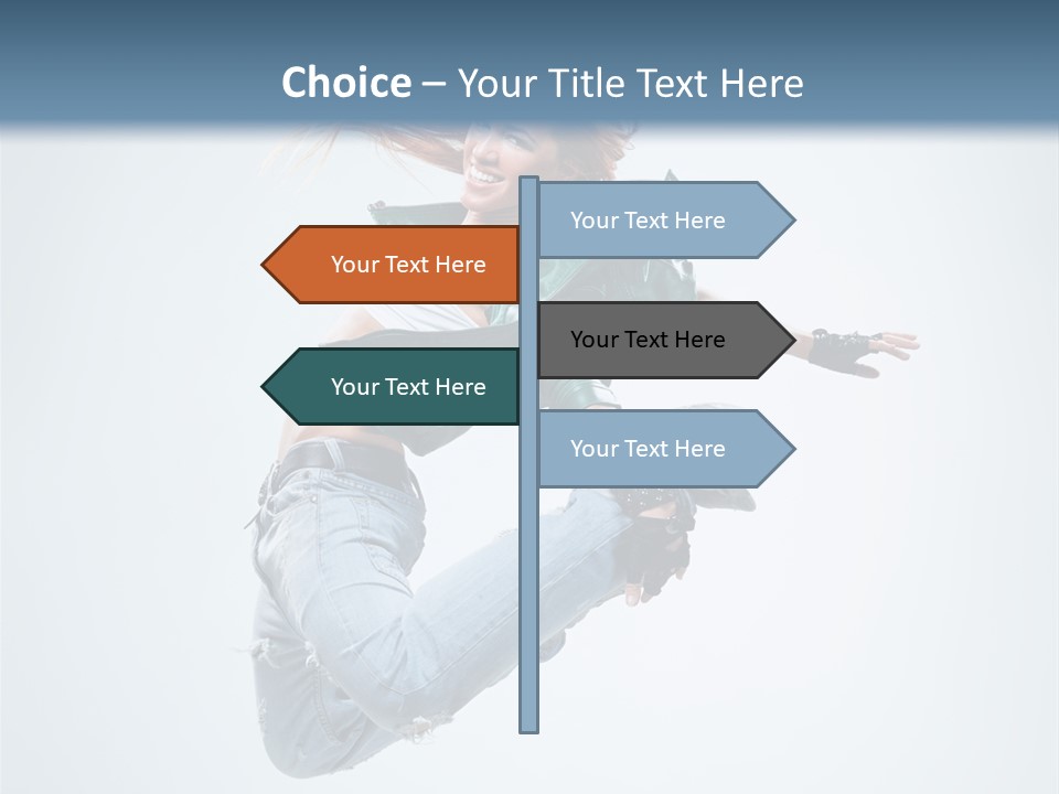 Pose Fitness Woman PowerPoint Template