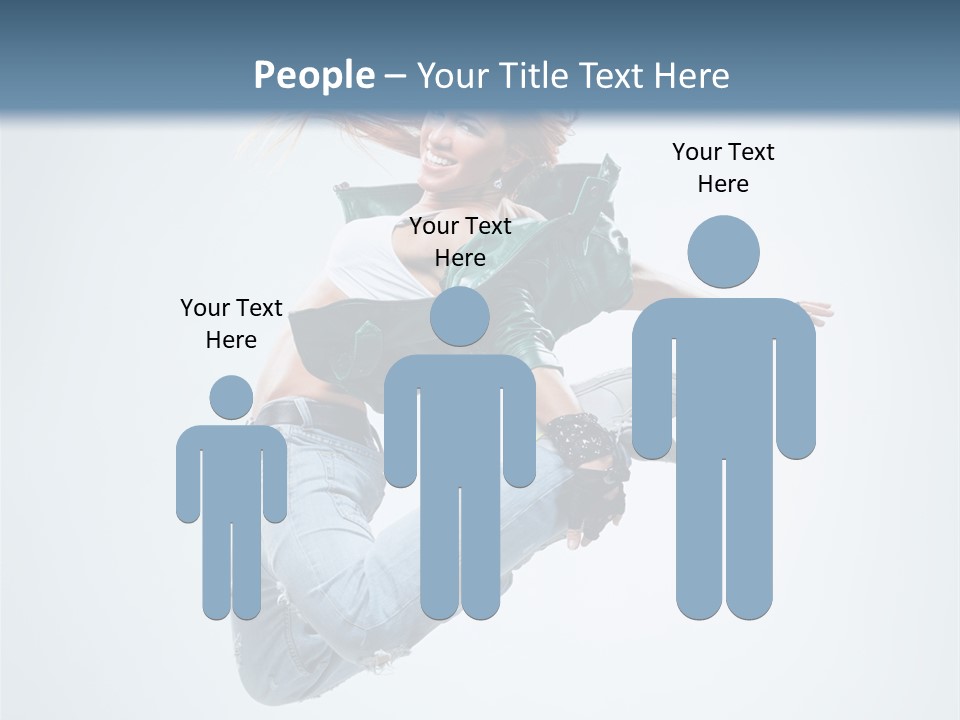 Pose Fitness Woman PowerPoint Template