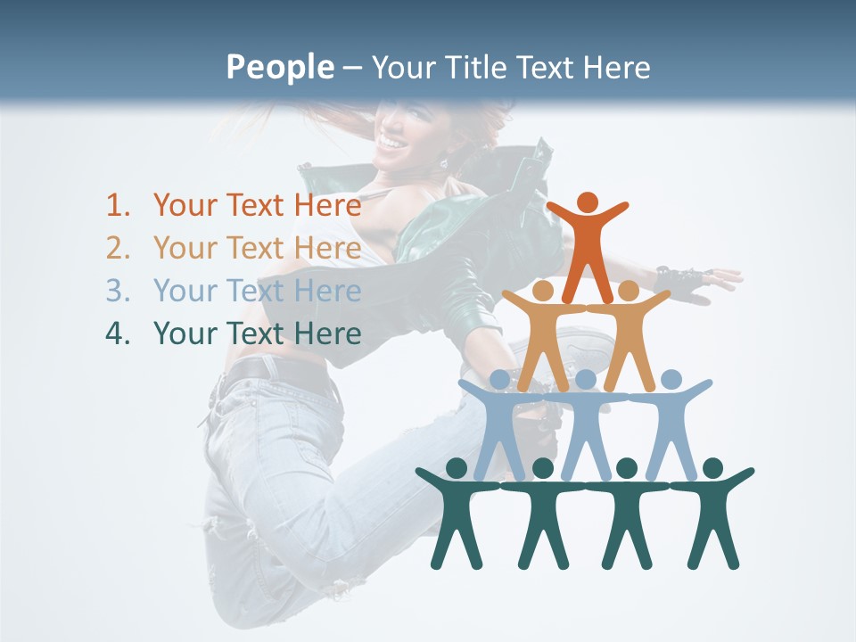 Pose Fitness Woman PowerPoint Template