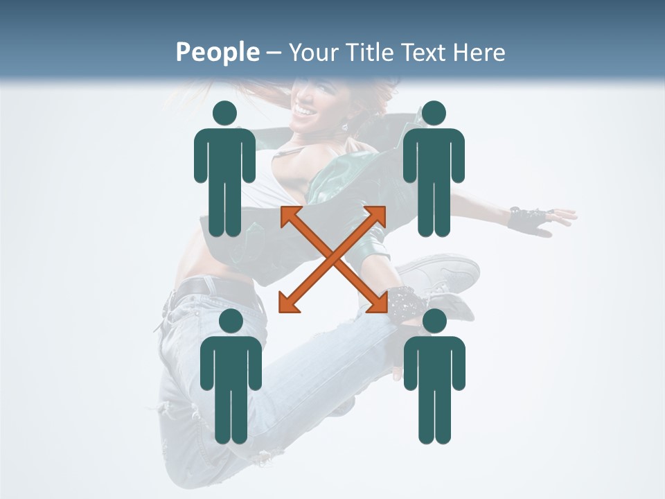 Pose Fitness Woman PowerPoint Template