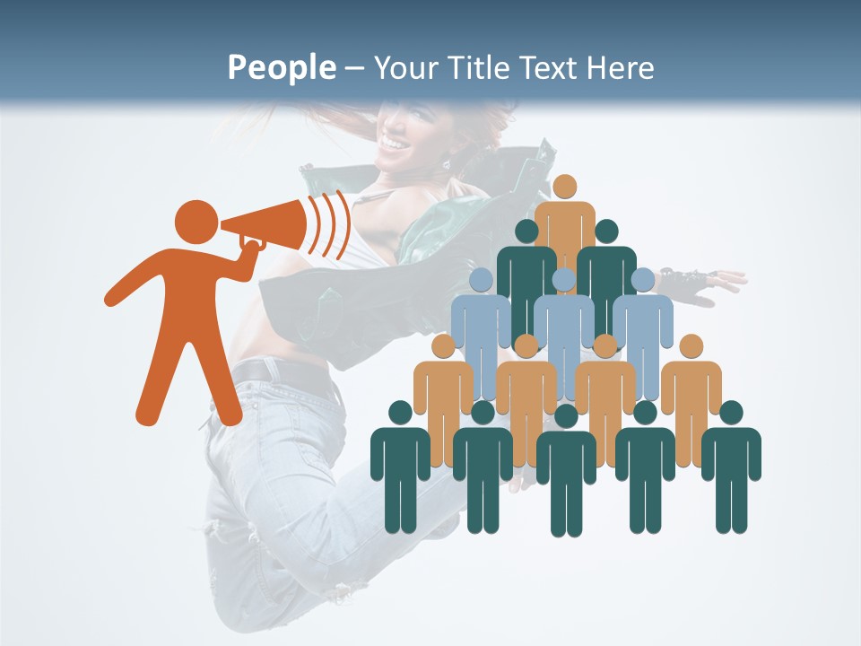 Pose Fitness Woman PowerPoint Template