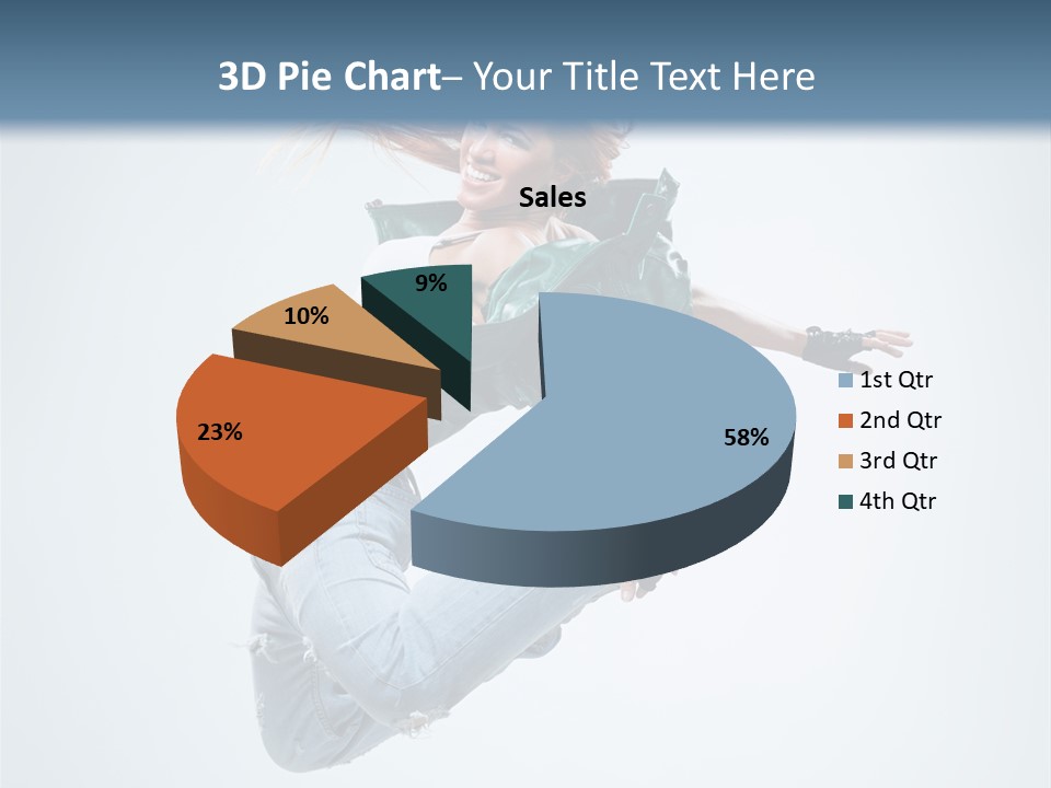 Pose Fitness Woman PowerPoint Template