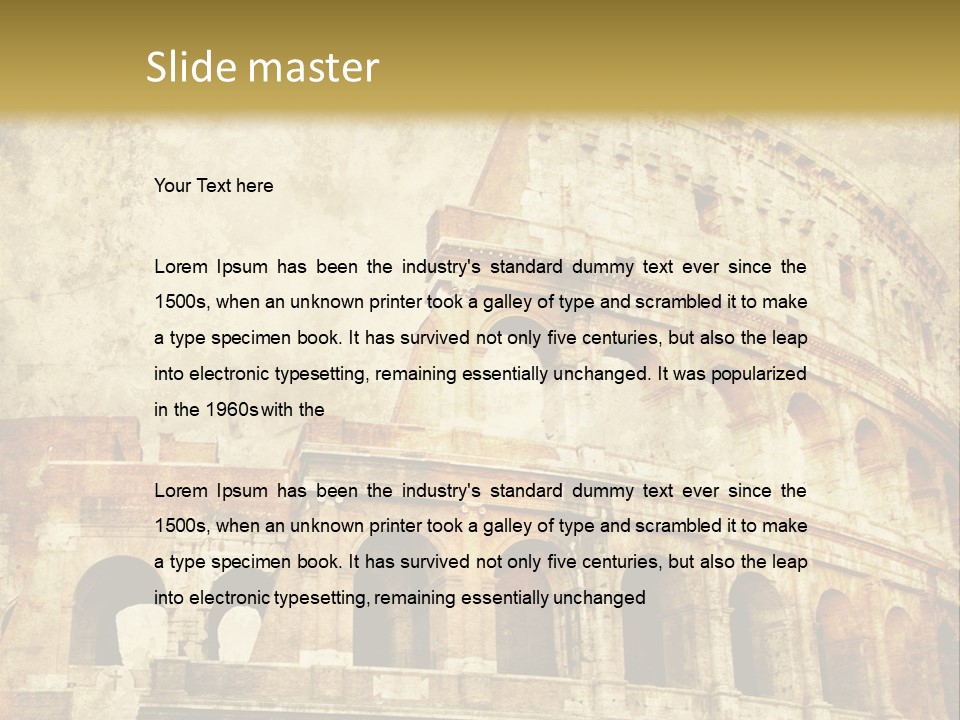Construction History Stone PowerPoint Template