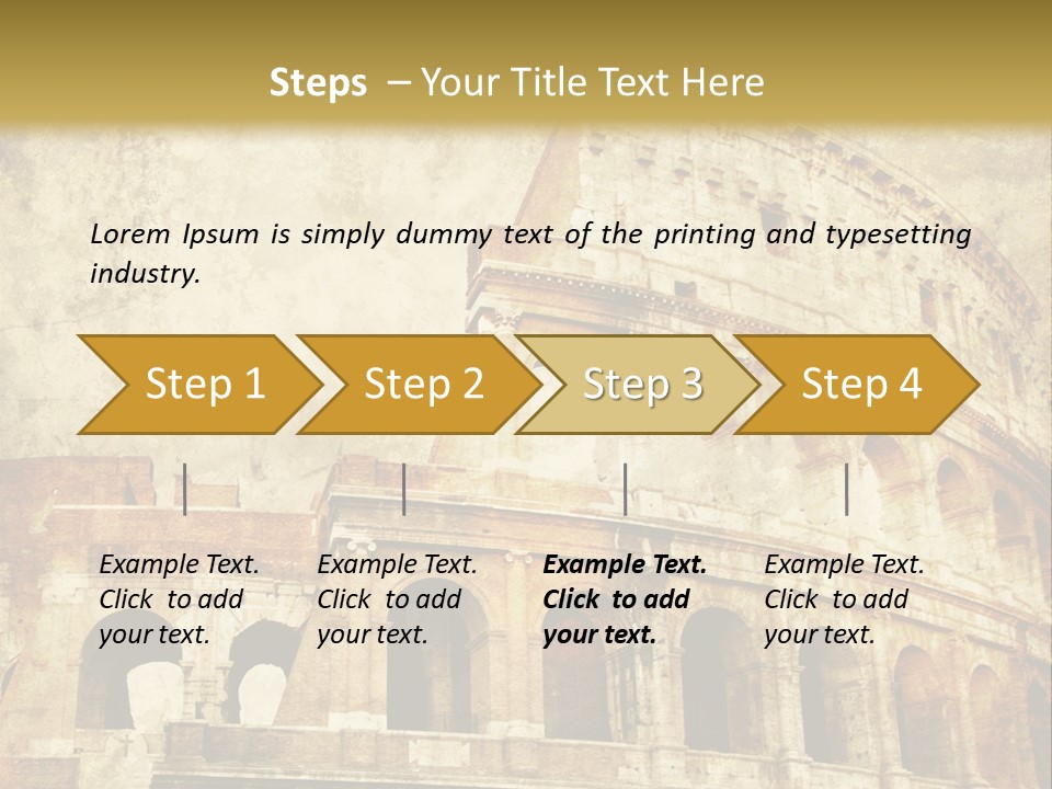 Construction History Stone PowerPoint Template
