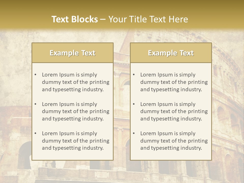 Construction History Stone PowerPoint Template