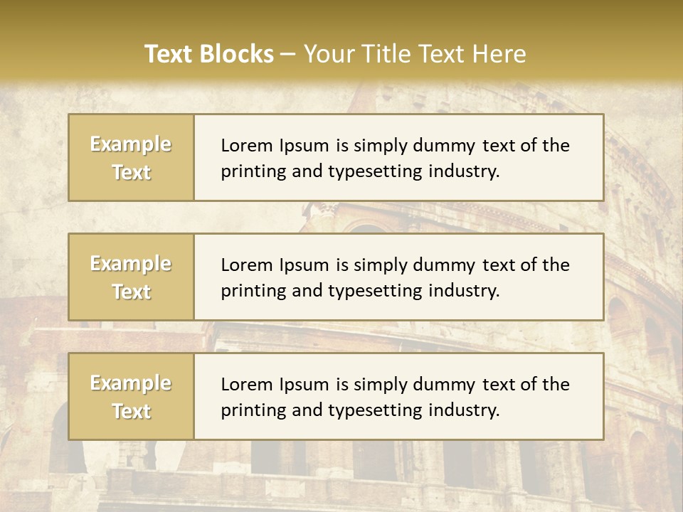 Construction History Stone PowerPoint Template