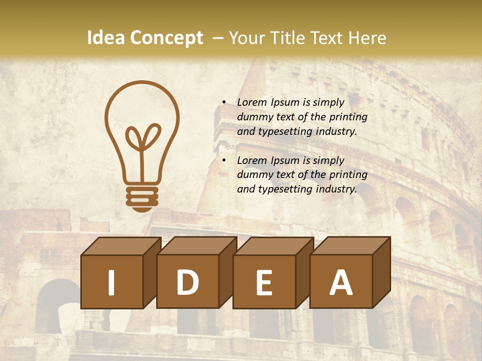 Construction History Stone PowerPoint Template