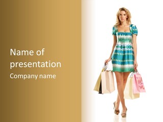 Adult Gift Holding PowerPoint Template