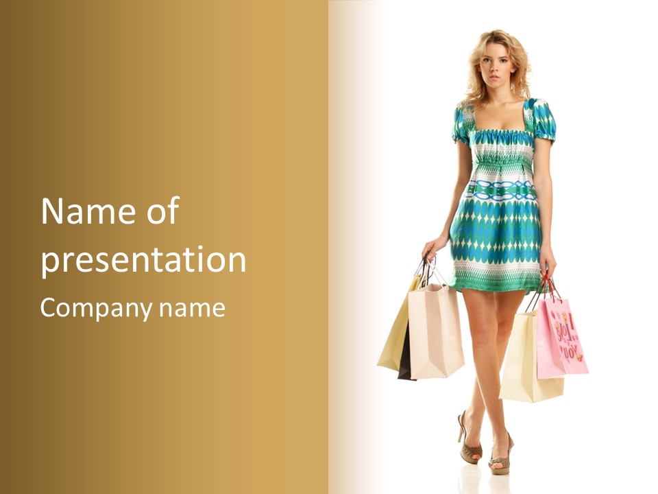 Adult Gift Holding PowerPoint Template