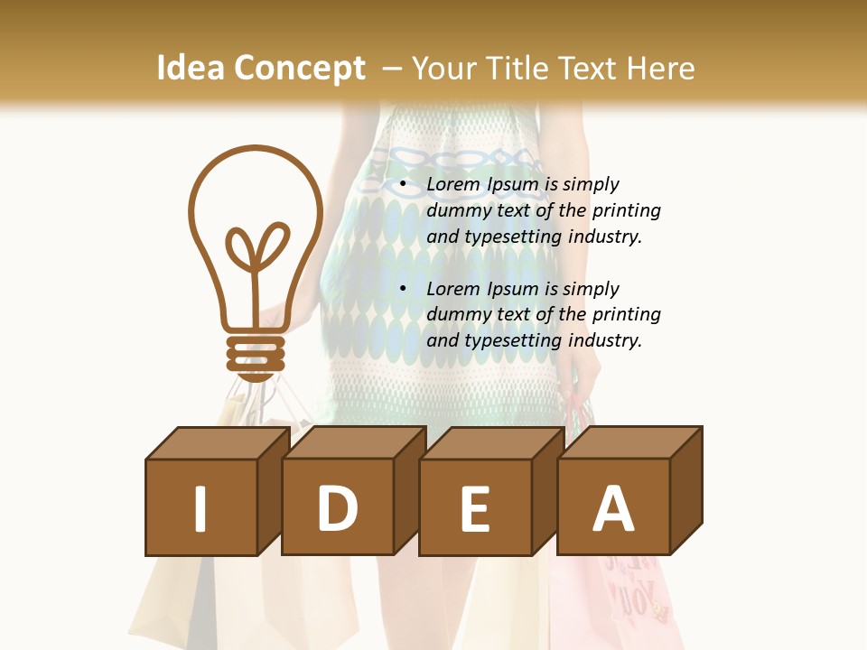 Adult Gift Holding PowerPoint Template