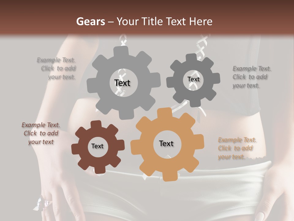 Babe Fitness Back PowerPoint Template