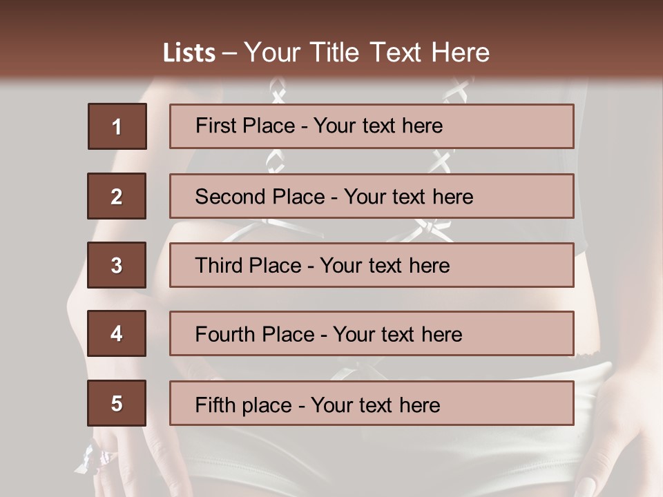 Babe Fitness Back PowerPoint Template