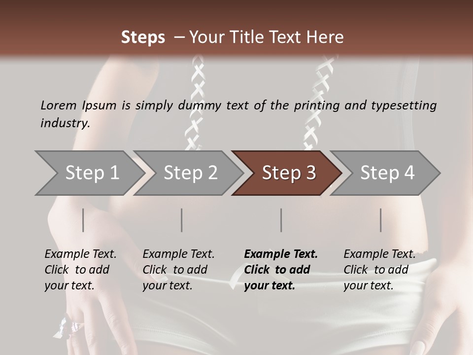 Babe Fitness Back PowerPoint Template