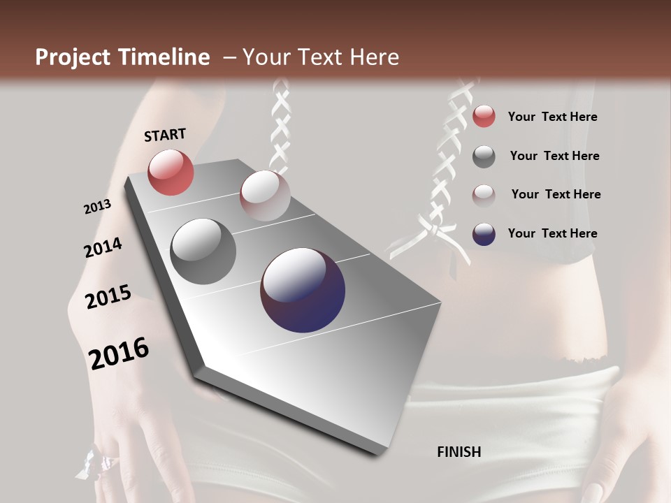 Babe Fitness Back PowerPoint Template