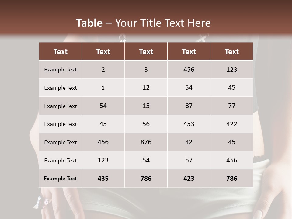 Babe Fitness Back PowerPoint Template