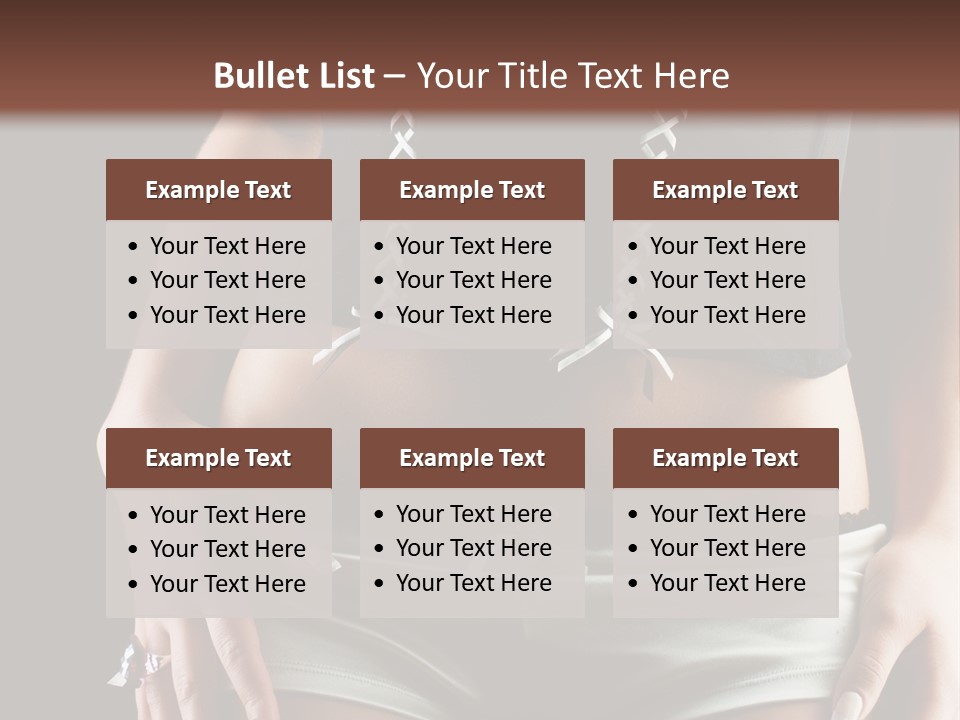 Babe Fitness Back PowerPoint Template