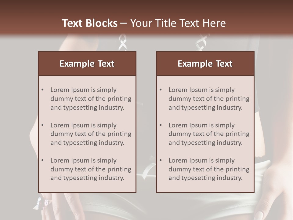 Babe Fitness Back PowerPoint Template