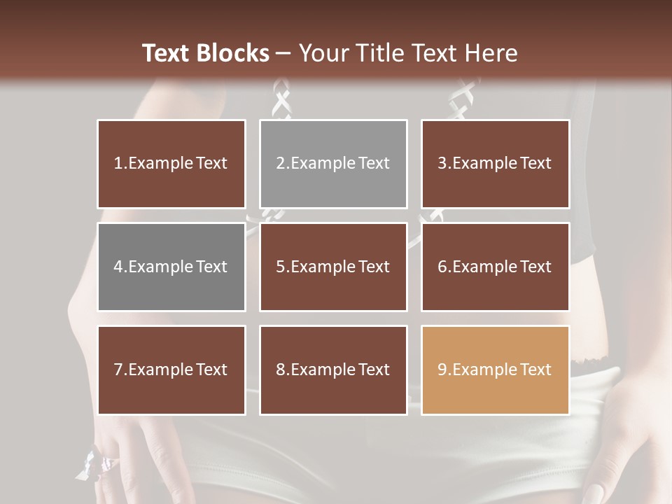 Babe Fitness Back PowerPoint Template