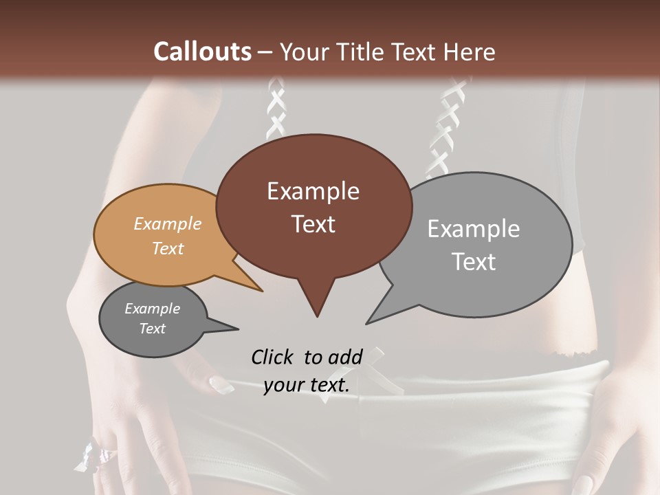 Babe Fitness Back PowerPoint Template