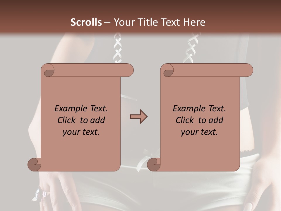 Babe Fitness Back PowerPoint Template