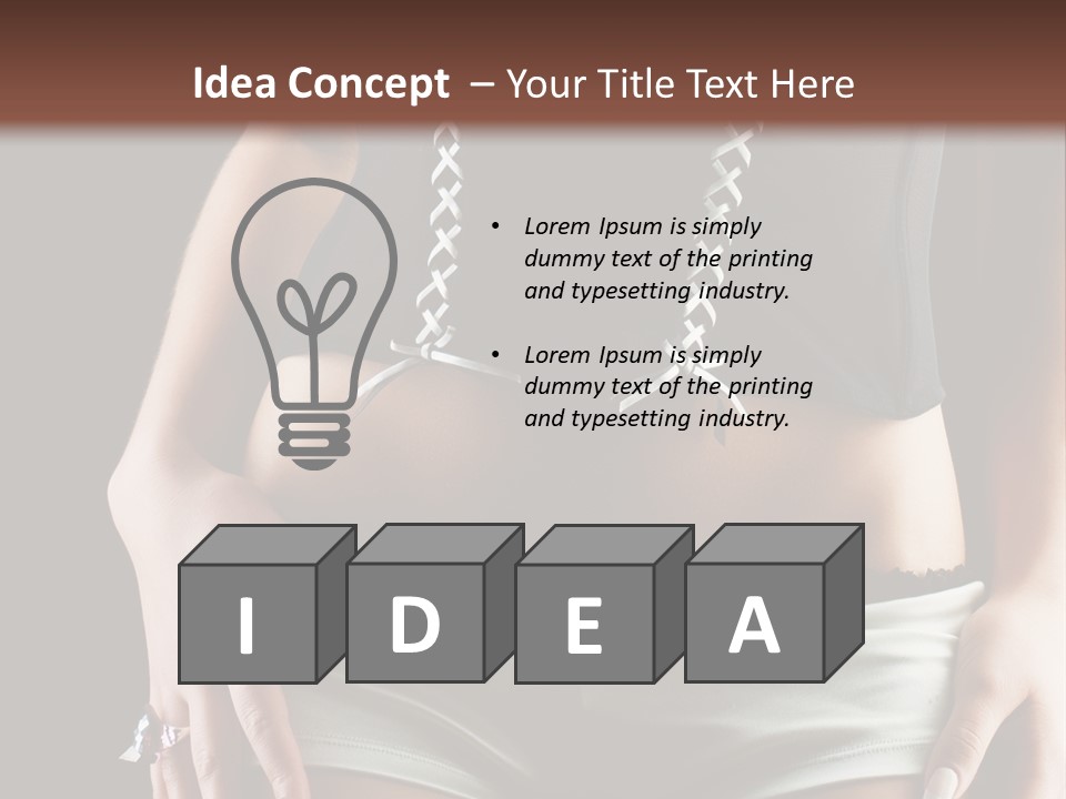 Babe Fitness Back PowerPoint Template