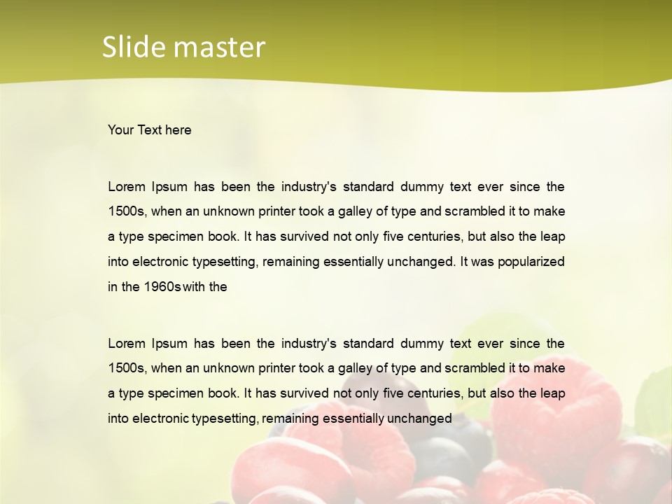 Blue Blackberry Health PowerPoint Template