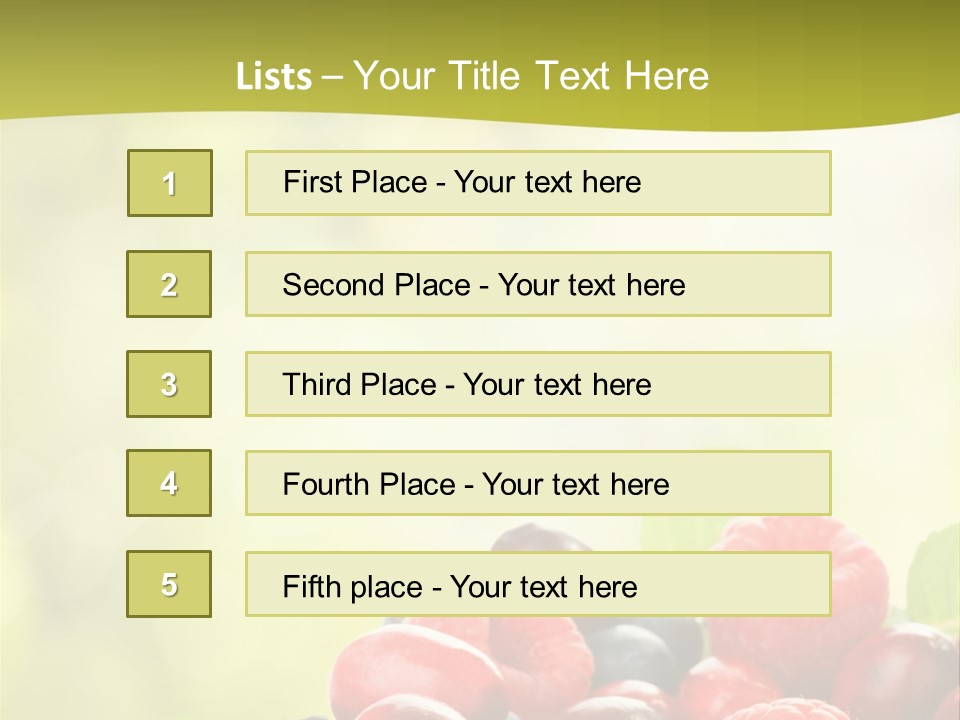 Blue Blackberry Health PowerPoint Template