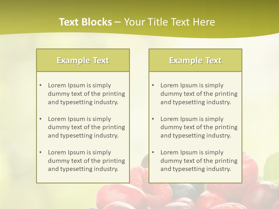 Blue Blackberry Health PowerPoint Template