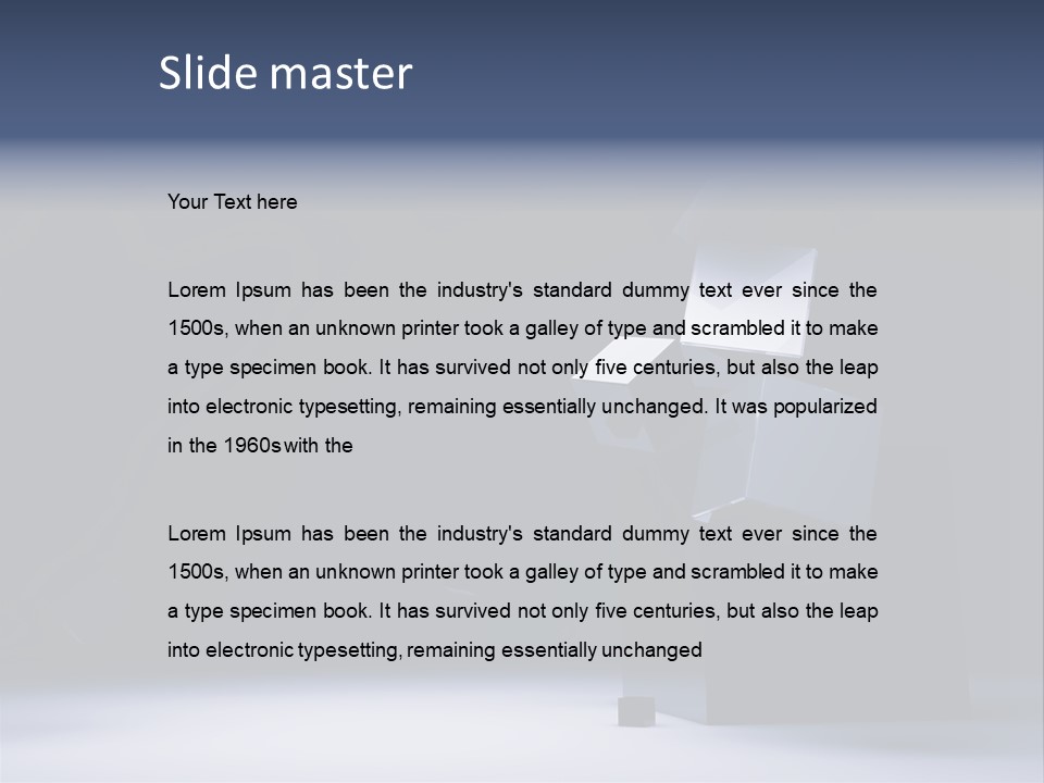 Box Blue Sphere PowerPoint Template