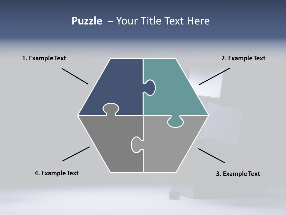 Box Blue Sphere PowerPoint Template