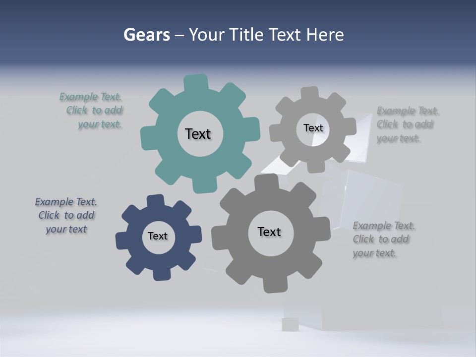 Box Blue Sphere PowerPoint Template