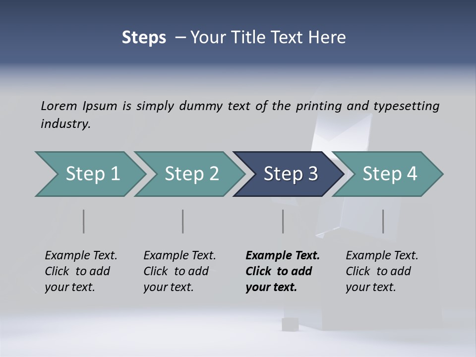 Box Blue Sphere PowerPoint Template