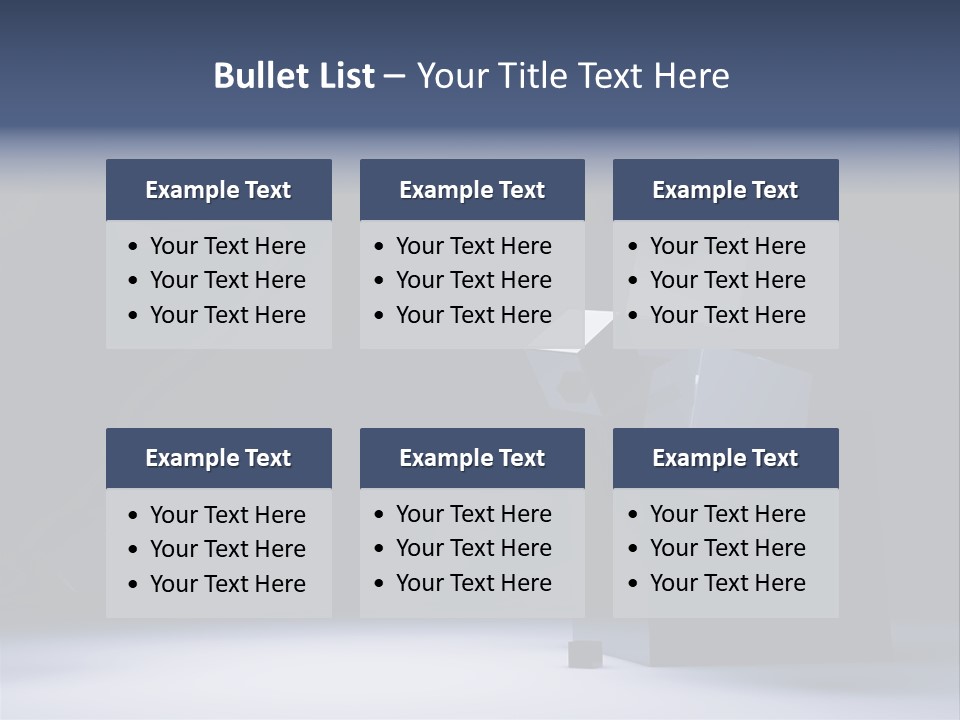 Box Blue Sphere PowerPoint Template