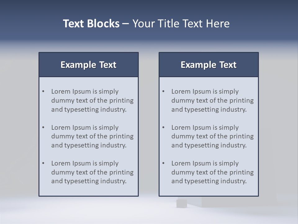 Box Blue Sphere PowerPoint Template