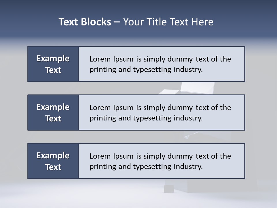 Box Blue Sphere PowerPoint Template