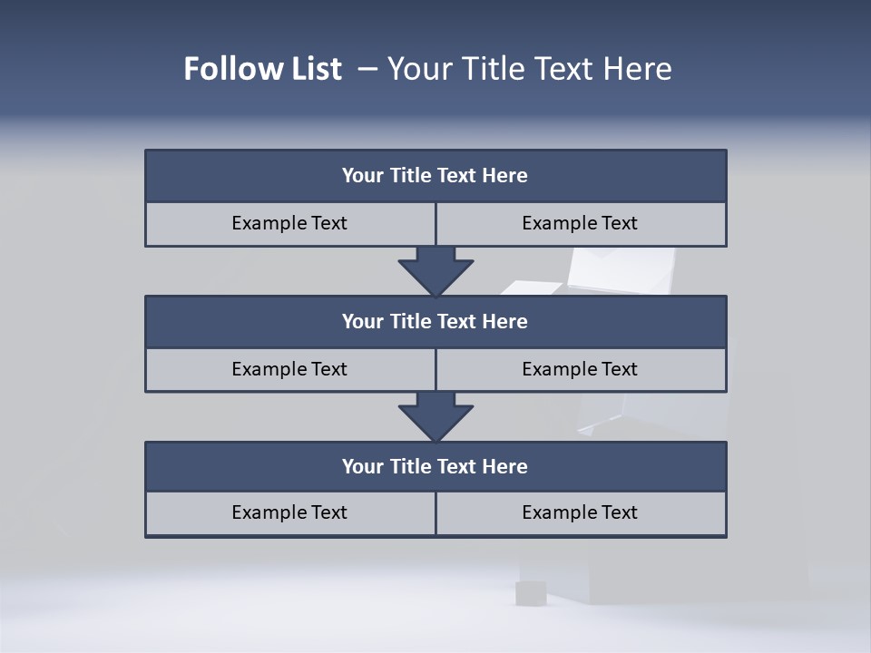 Box Blue Sphere PowerPoint Template