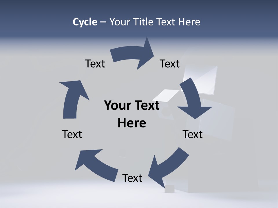 Box Blue Sphere PowerPoint Template