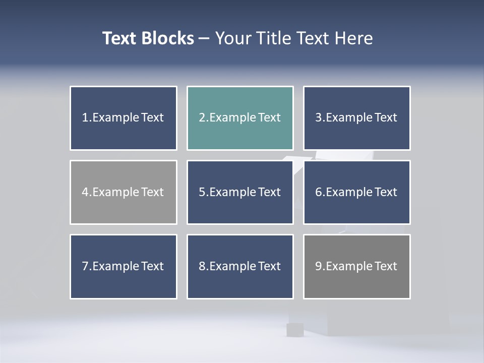 Box Blue Sphere PowerPoint Template