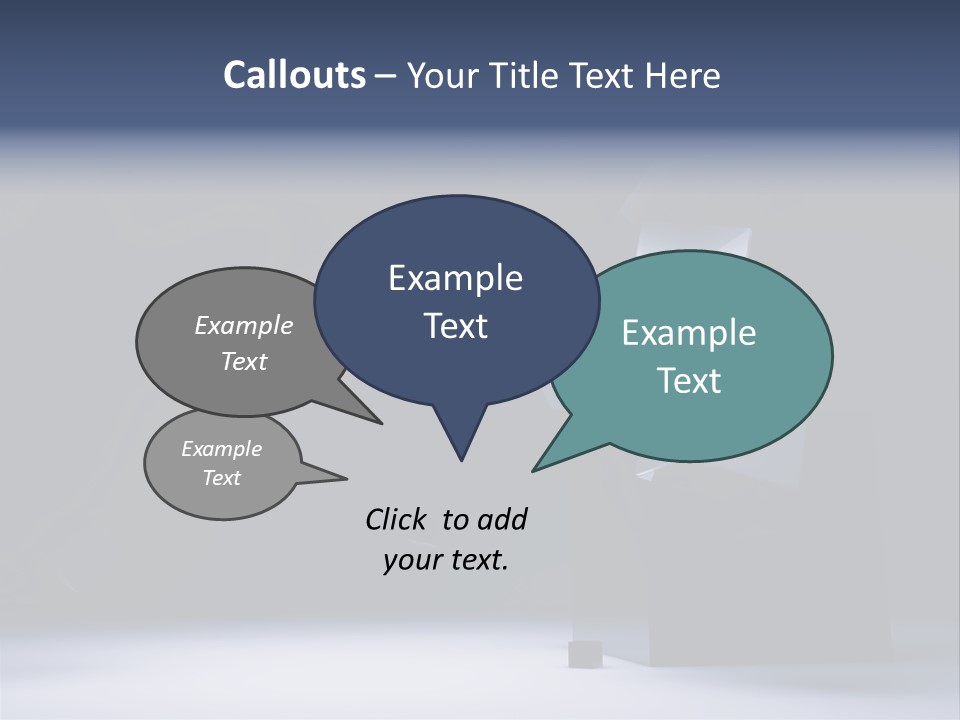 Box Blue Sphere PowerPoint Template