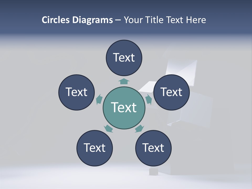 Box Blue Sphere PowerPoint Template