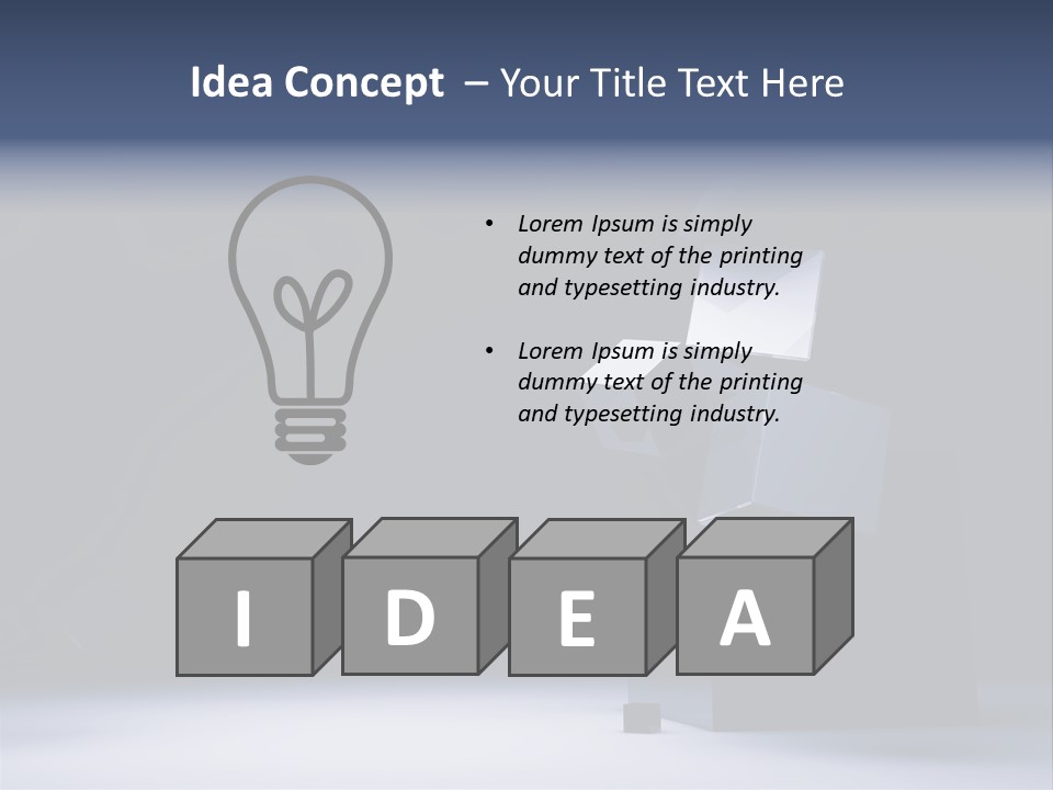 Box Blue Sphere PowerPoint Template