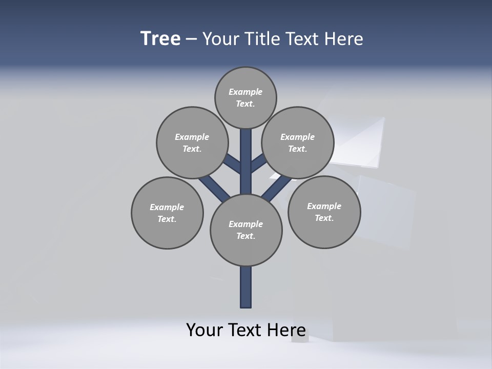 Box Blue Sphere PowerPoint Template