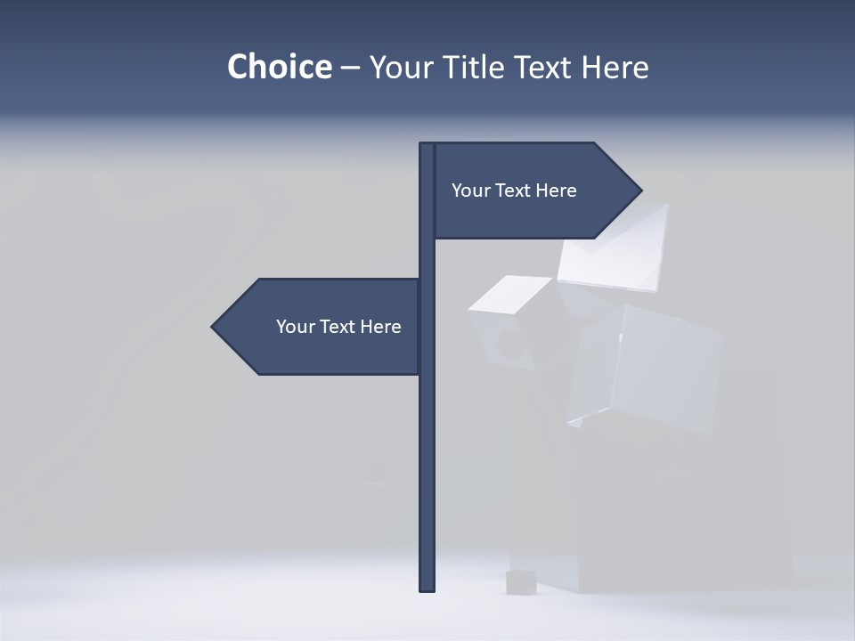 Box Blue Sphere PowerPoint Template